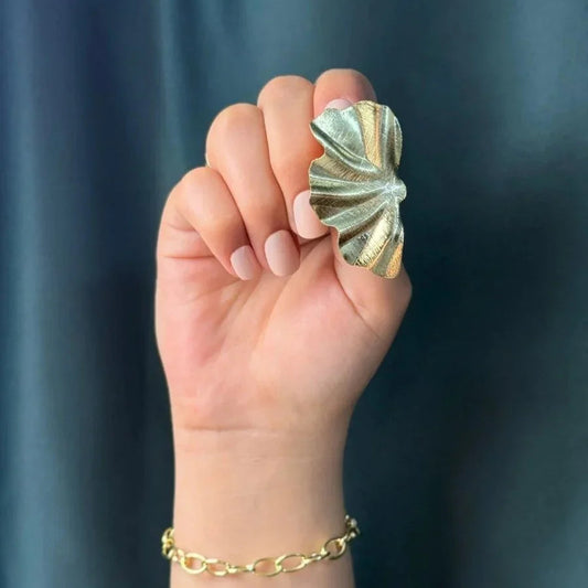 AROS HOJA GINKGO - Joyería Saviér