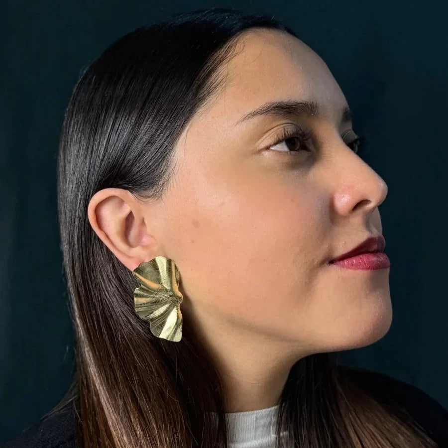 AROS HOJA GINKGO - Joyería Saviér