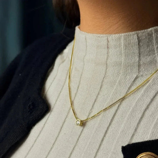 Cadena punto de luz circón - Joyería Saviér