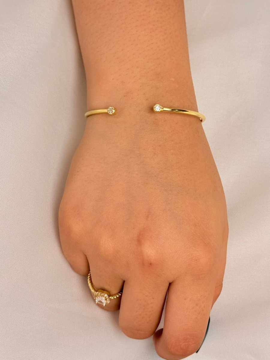 Esclava circón doble - Joyería Saviér