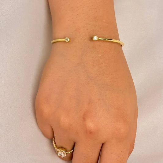 Esclava circón doble - Joyería Saviér