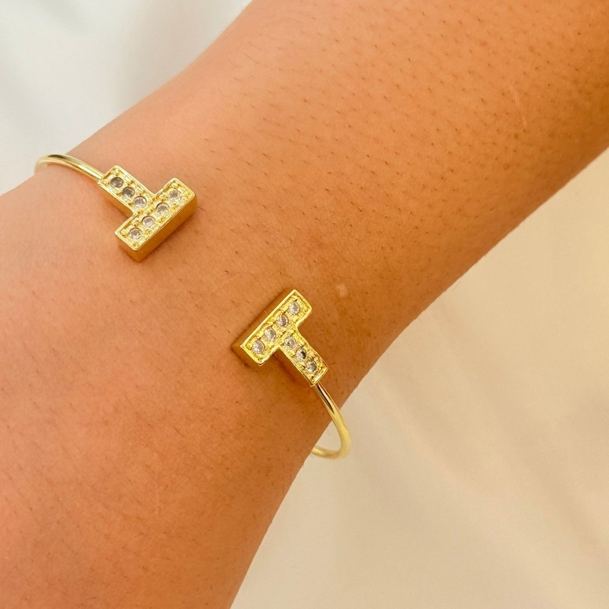 Esclava circón T - Joyería Saviér